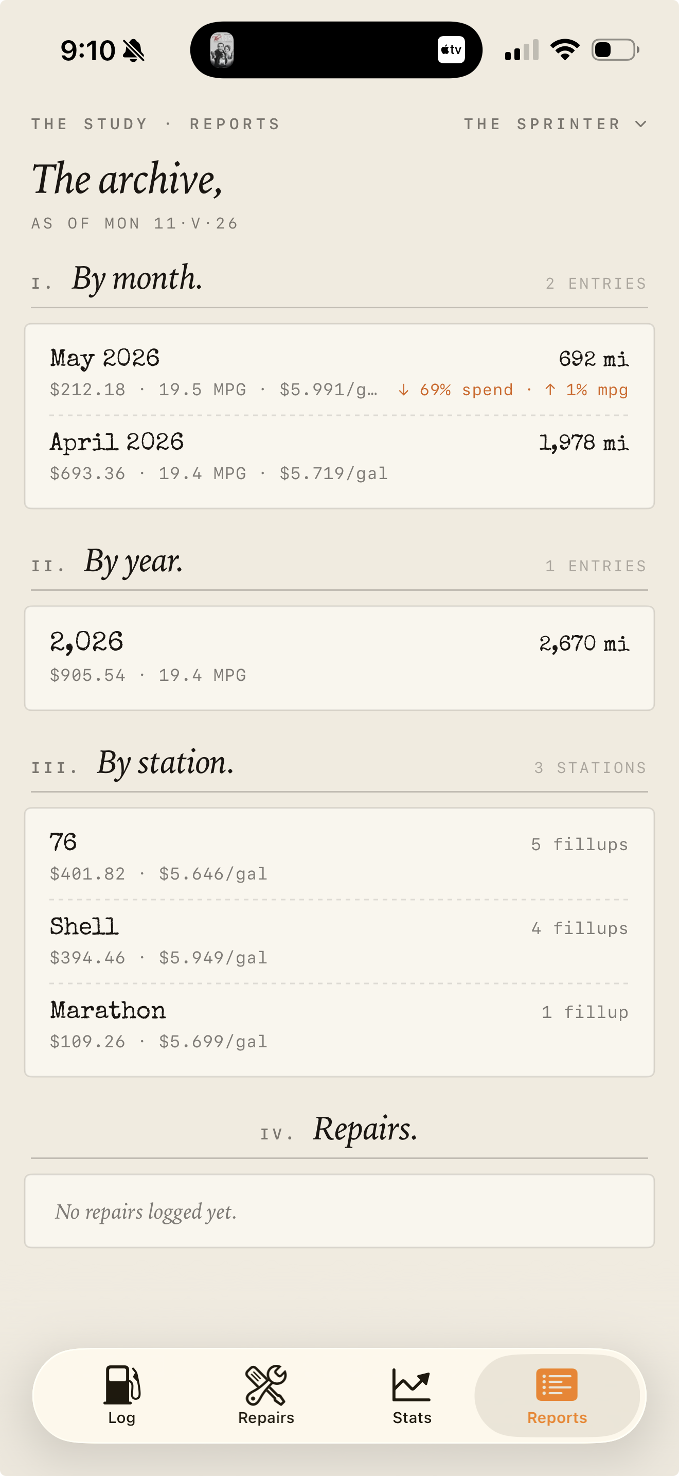 Philip: Fuel Log — screenshot 3